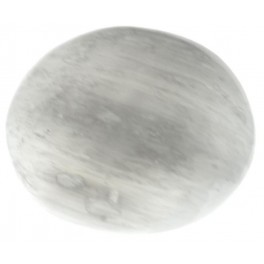 Boule aplatie de Sélénite blanche