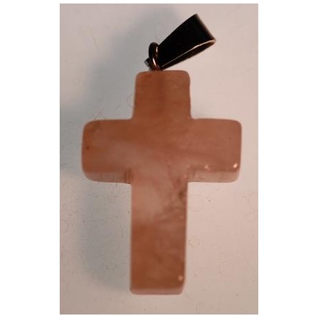 Croix de Quartz rose