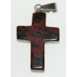 Croix en Obsidienne marron